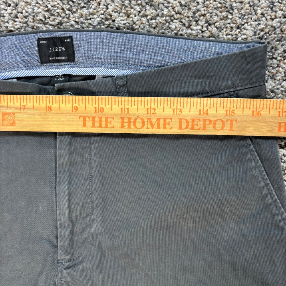 J Crew 484 Slim Fit Chinos Men's 31x32 Charcoal Grey Stretch Cotton Pants - Picture 6 of 10